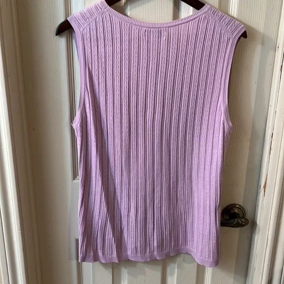FOXCROFT SLEEVELESS SWEATER SIZE LARGE - Picture 4 of 4